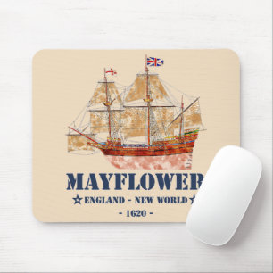 Tapis De Souris Mayflower Tall Ship - Angleterre au Nouveau Monde