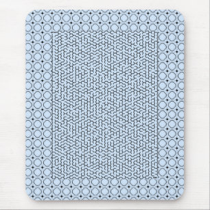 Tapis De Souris Maze Hexagon bleu
