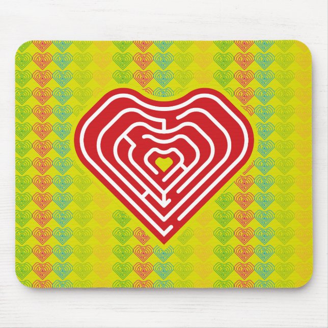 TAPIS DE SOURIS MAZE LOVE HEART BY MASANSER PIXELAT (Devant)