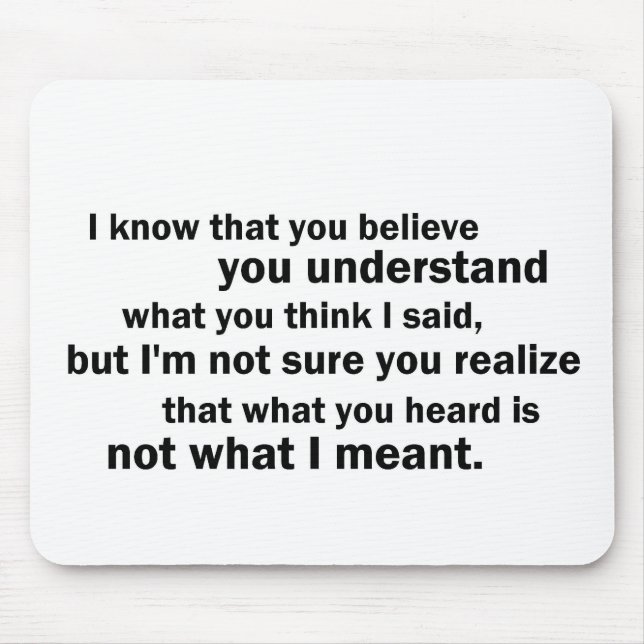 Tapis De Souris McCloskey sur la compréhension (Devant)