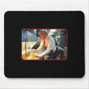 Tapis De Souris Mcdon Drôle Donald Trump Frites Cuisine Frittes