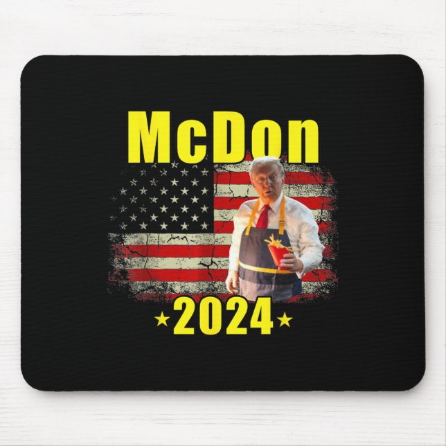 Tapis De Souris Mcdon Funny Donald Trump French Fry Cooking Fries  (Devant)