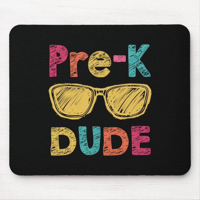 Tapis De Souris Mec Retour À L'École Premier Jour De Cadeaux Présc (Devant)