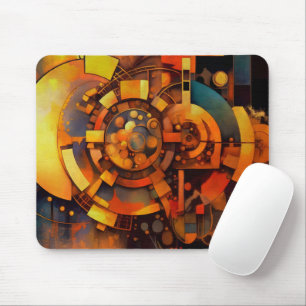 Tapis De Souris Mécanisme Solaire Steampunk Abstrait