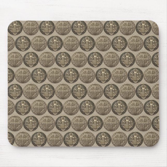 Tapis de souris Médaille de Saint Benoît (Devant)