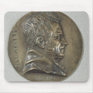 Tapis De Souris Médaillon avec un portrait de Jacques Lafitte