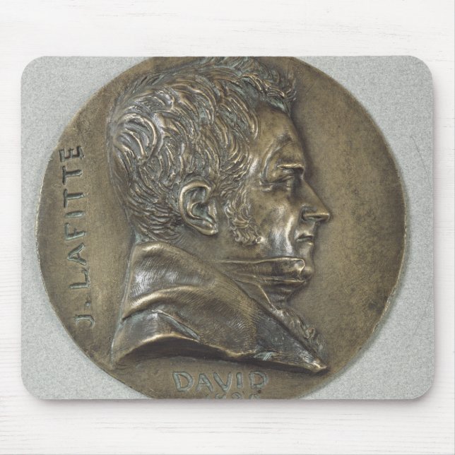 Tapis De Souris Médaillon avec un portrait de Jacques Lafitte (Devant)
