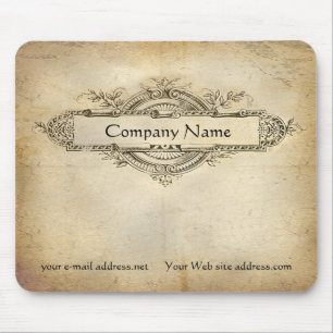Tapis De Souris Médaillon vintage Floral Papier vieilli