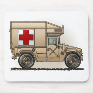 Tapis De Souris Médecin militaire de Hummer d'ambulance
