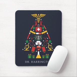 Tapis De Souris Médecin personnalisé pour les fêtes de Noël
