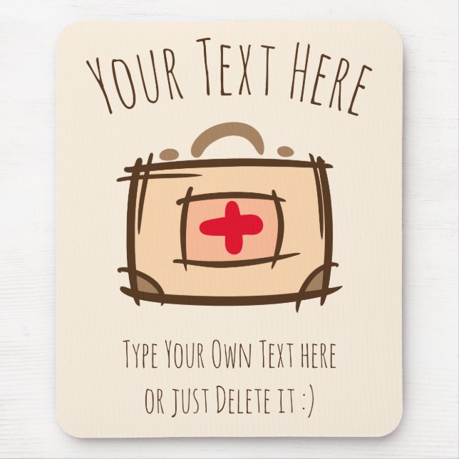 Tapis De Souris Médecin, urgence, infirmière, Modèle-cadeau paramé (Devant)