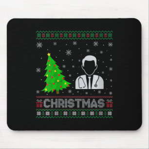 Tapis De Souris Médecine des femmes Noël Arbre éclairage laide Noë