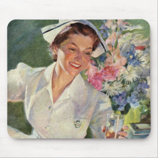 Tapis De Souris Médecine vintage, Bonne infirmière en uniforme