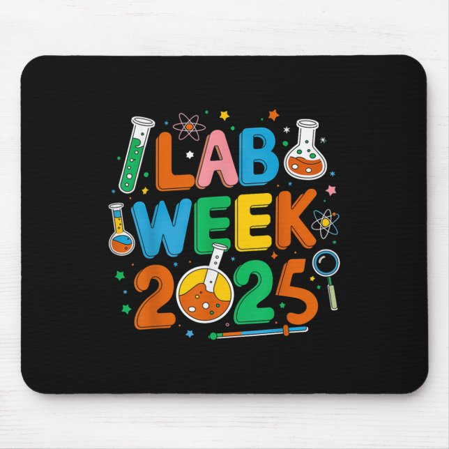 Tapis De Souris Médicale Lab Scientist Retro Lab Week 2025 Phlebot (Devant)