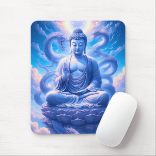 Tapis De Souris Méditation Bouddha Dragon Mystique