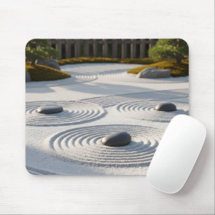 Tapis De Souris Méditation de l'art du sable du jardin zen japonai