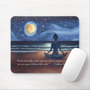 Tapis De Souris Méditation de Yoga pacifique au clair de lune Cita