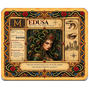 Tapis De Souris Medusa, Art du Bestiaire Médiéval