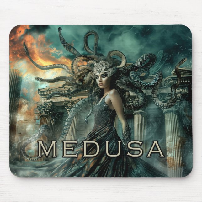 Tapis De Souris Medusa, Déesse Serpent De Mythologie Grecque, Gorg (Devant)