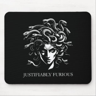 Tapis De Souris Medusa furieuse justifiée Mythologie grecque Femin