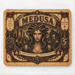 Tapis De Souris Méduse, Monstre de Cirque Vintage