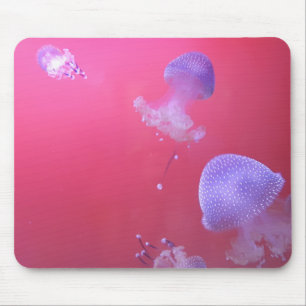 Tapis De Souris Méduses insolites dans l'eau rose
