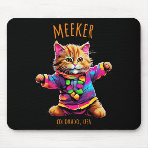 Tapis De Souris Meeker Colorado Usa Fun Joli Chat de danse colorée