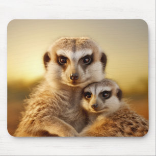 Tapis De Souris Meerkat Animal Wild Beauté Liberté Wilderness Art