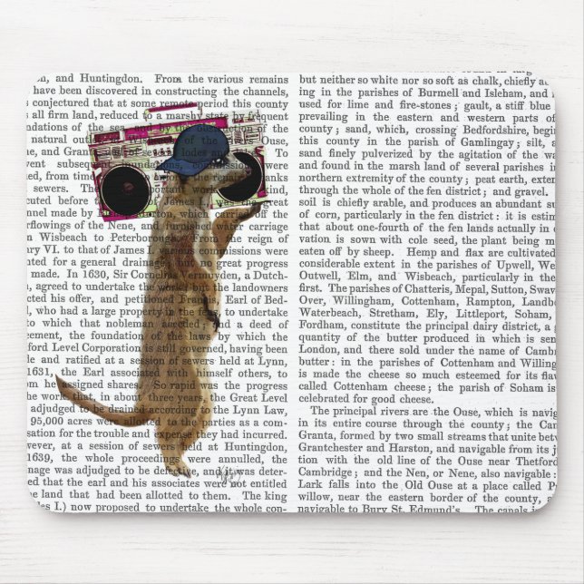 Tapis De Souris Meerkat avec Boom Box Ghetto Blaster 2 (Devant)