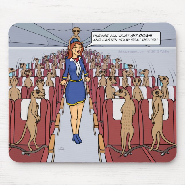 Tapis De Souris Meerkats sur un Mousepad plat (Devant)