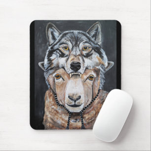 Tapis De Souris Méfiez-vous des faux alphas Peinture d'Alfred Fox