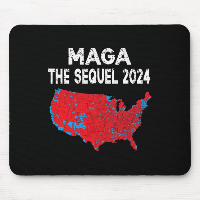 Tapis De Souris Mega La Sequel Président Trump 2024 Carte électora (Devant)
