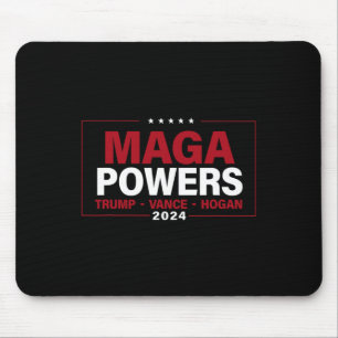 Tapis De Souris Mega Powers Trump Vance Hogan 2024 Patriotic Funny