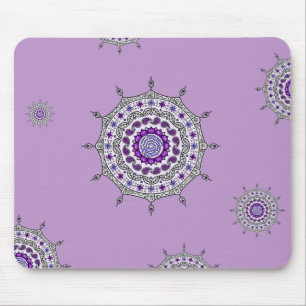 Tapis De Souris Mehndi Imaginaire Argent Mousepad