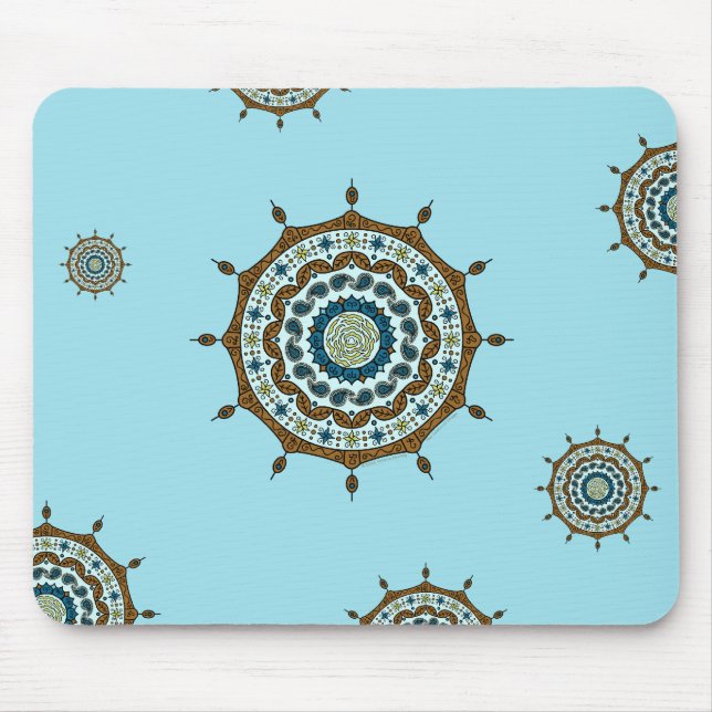 Tapis De Souris Mehndi Imaginaire Cuivre Mousepad (Devant)