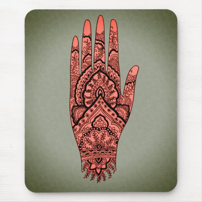 Tapis De Souris Mehndi Tattoo Body Art Design (Devant)