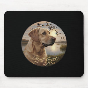 Tapis De Souris Meilleur Ami Chasse Jaune Labrador Chien Avec Cana