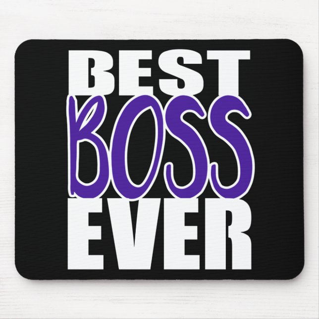 Tapis De Souris Meilleur Boss Ever Boss Jour Cadeau (Devant)