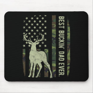 Tapis De Souris Meilleur Buckin' Papa Camouflage Drapeau Américain