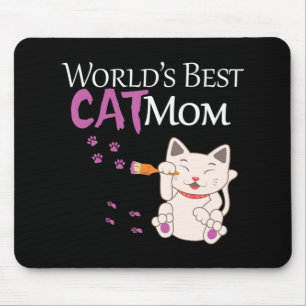 Tapis De Souris Meilleur Chat au monde Maman mignonne dame