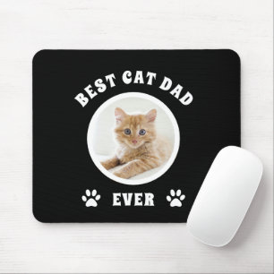 Tapis De Souris Meilleur Chat Papa Jamais Personnalisé Photo Perso