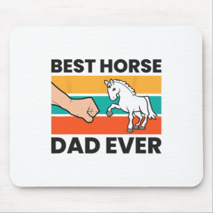 Tapis De Souris Meilleur Cheval Papa Jamais Equestre Père Horsebac
