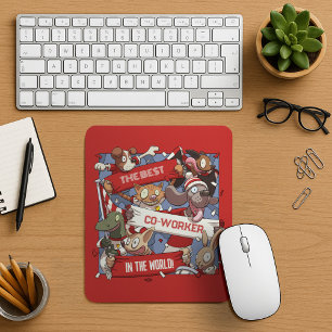 Tapis De Souris Meilleur Co-Worker Funny Animal Sports Fans Cartoo