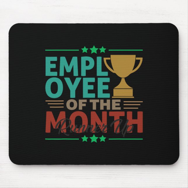 Tapis De Souris Meilleur Employé Du Mois Runner Up Office (Devant)