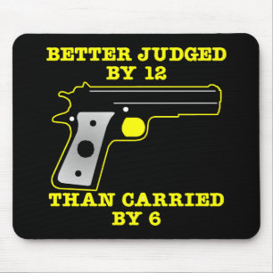Tapis De Souris Meilleur éprouvé d'arme à feu noire par 12