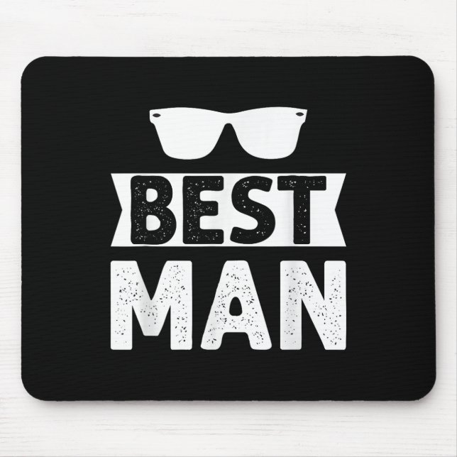 Tapis De Souris Meilleur homme Mariage Groomsmen Funny Bride Bache (Devant)