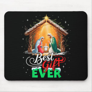 Tapis De Souris Meilleur Noël Jésus Scène de la Nativité Chrétien