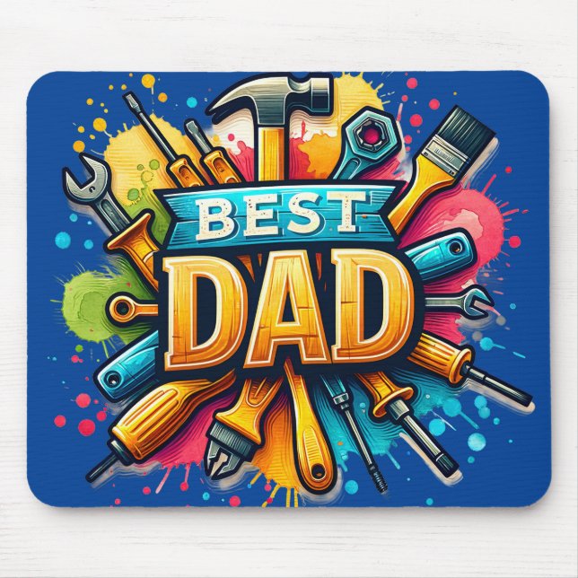Tapis De Souris Meilleur Papa Bricoleur  (Devant)
