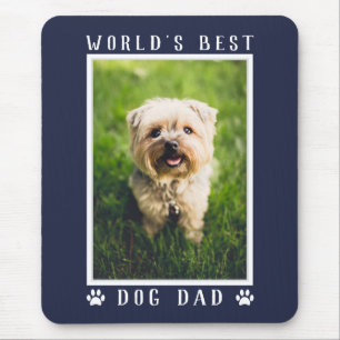 Tapis De Souris Meilleur Papa de Chien au Monde Empreintes de Patt
