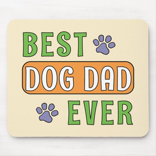 Tapis De Souris Meilleur papa de chien ever (Devant)